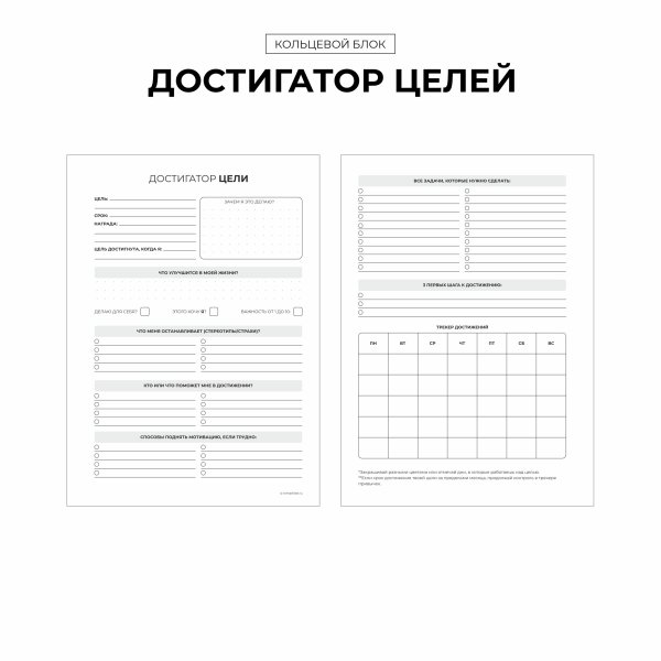 Достигатор целей шаблон