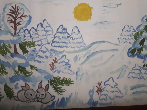 Выставка рисунков Зимушка зима