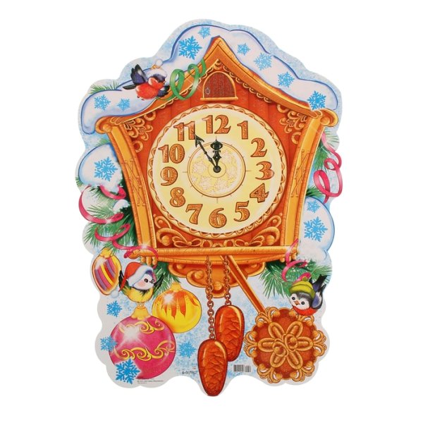 Новогодний баннер с часами