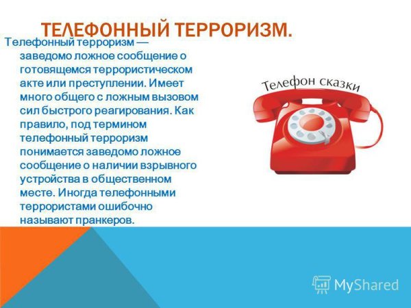 Детский телефонный терроризм