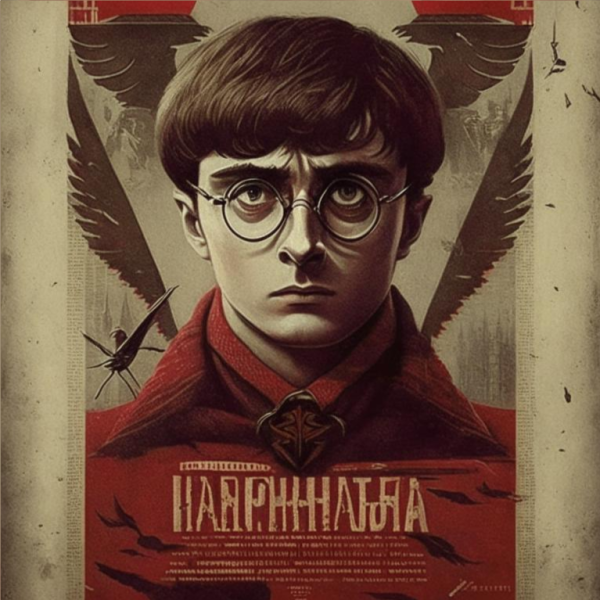 Стикеры Гарри Поттер черно белые