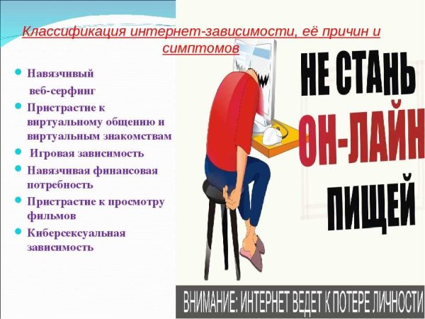 Классификация интернет зависимости