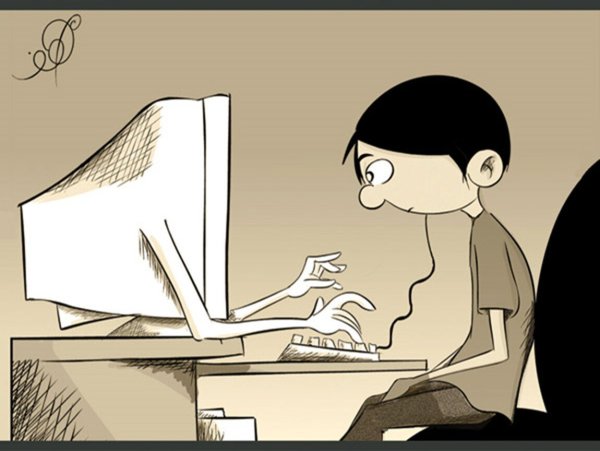 Интернет зависимость карикатура