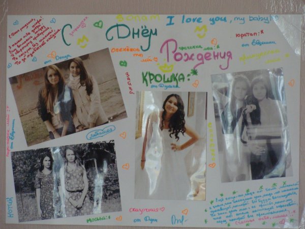 Плакат на день рождения подруге