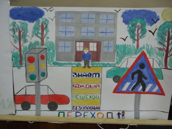 Рисунок на тему безопасность на дороге