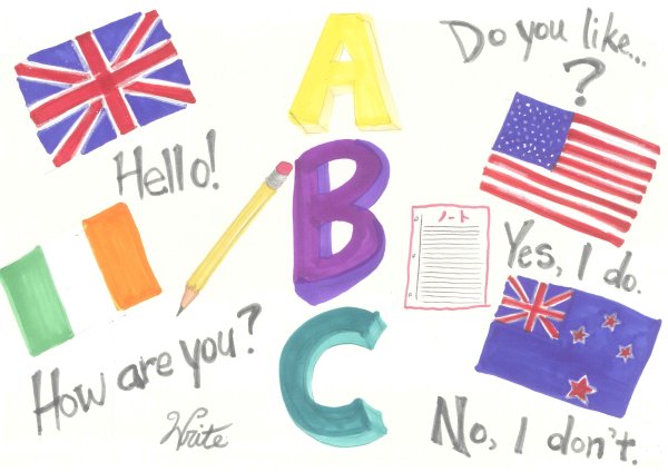 Коллаж я люблю английский