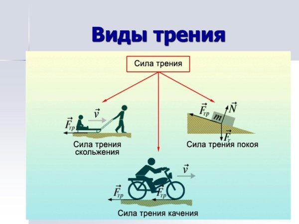 Виды трения в физике 10 класс