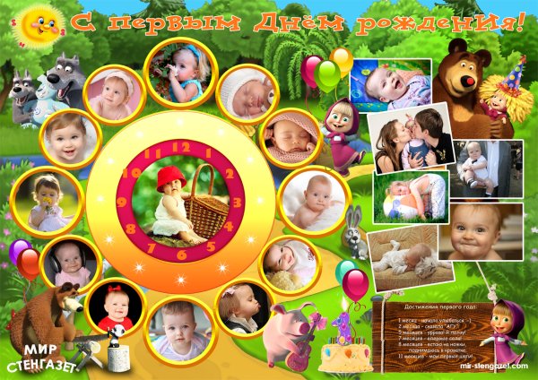 Плакат на день рождения ребенку