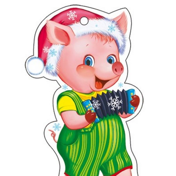 Плакат свинья дрессированная в Париже