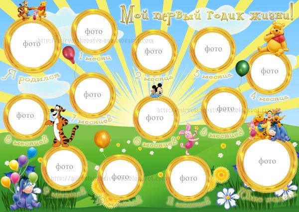 Плакат первый год жизни