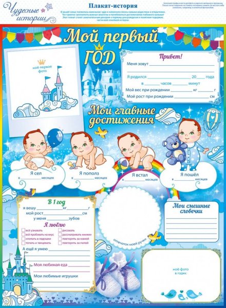Мой первый год плакат
