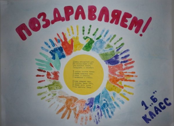 Плакат на день рождения школы