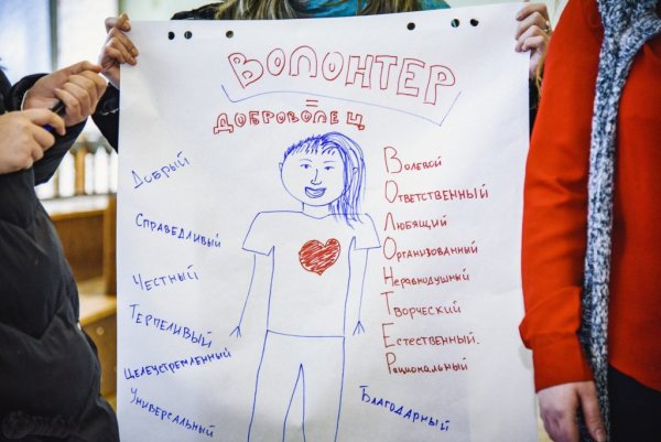 Волонтеры плакат