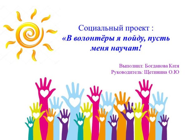 Проект по волонтерству