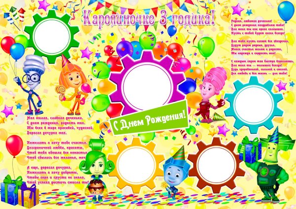 С днем рождения. Плакат