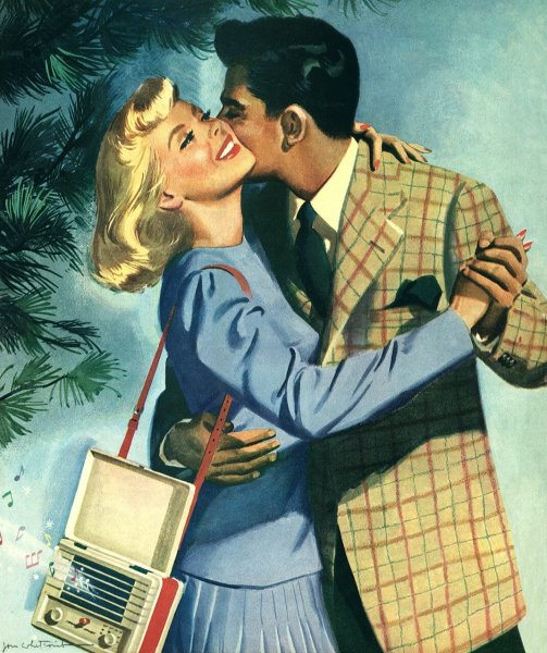 Художник Джил Элвгрен автомобиль и девушка