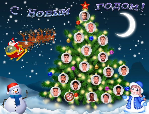 Новогодний шарж коллективный