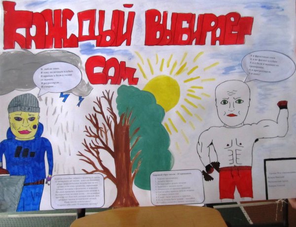 Стенд «здоровый образ жизни»