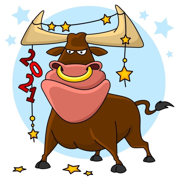 Символ нового года бык