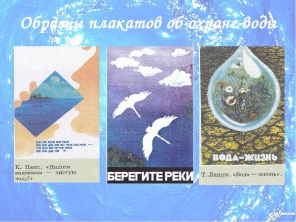 Вода живительная стихия изо плакат