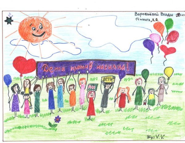 Нет насилию рисунки детей