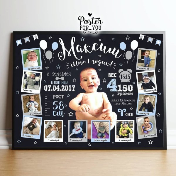 Метрика на 1 годик девочке