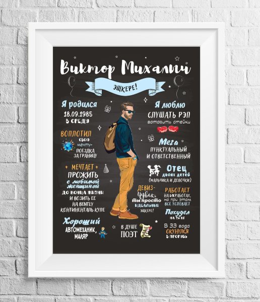 Постер на год ребенку