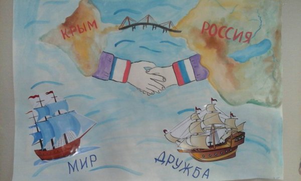 Плакат ко Дню присоединения Крыма к России