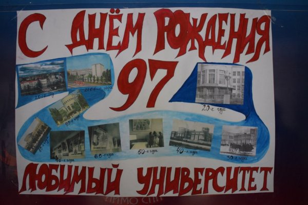 Плакат ко Дню рождения учебного заведения