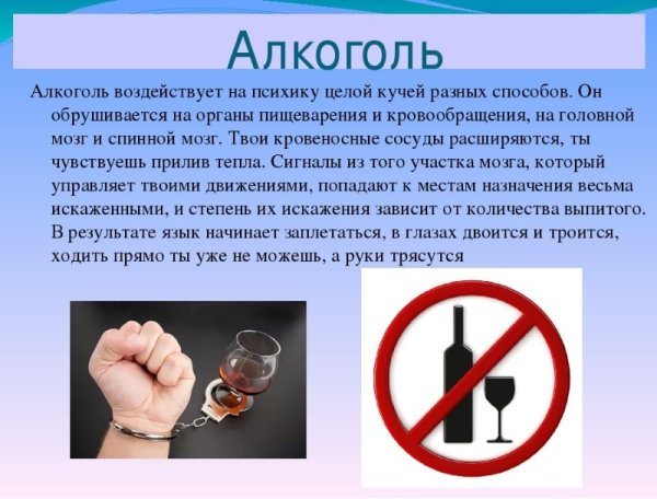 Плакат на тему алкоголь