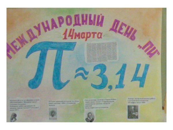 Плакаты посвященные числу пи
