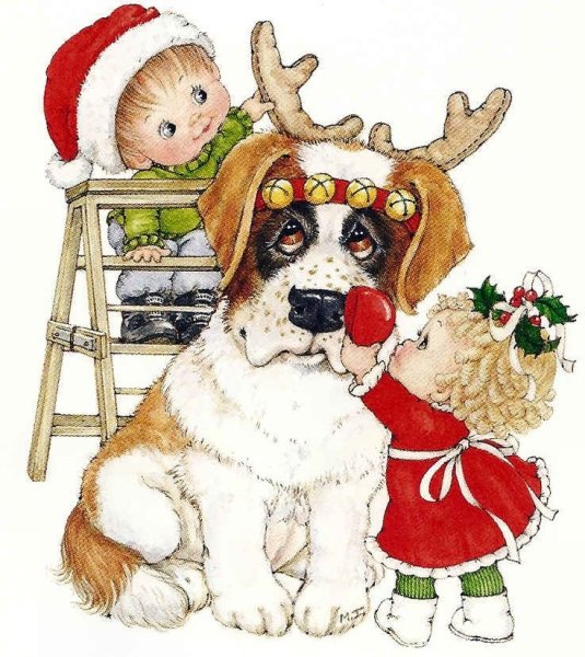 Новогодняя собака