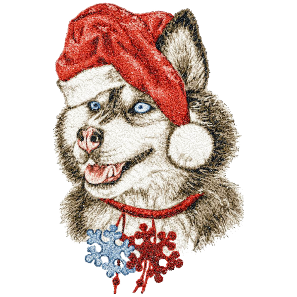 Рождественская открытка с собаками