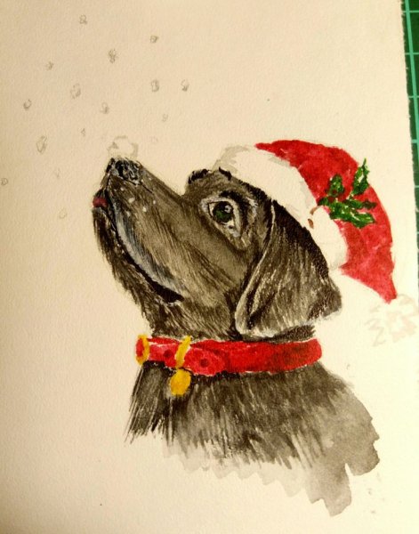 Новогодние собаки в живописи