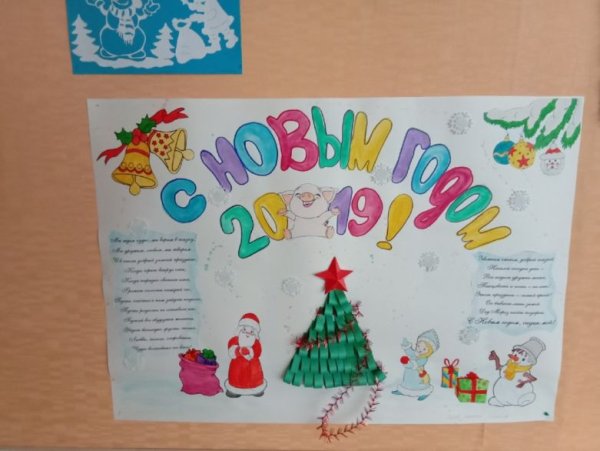 Новогодний плакат своими руками