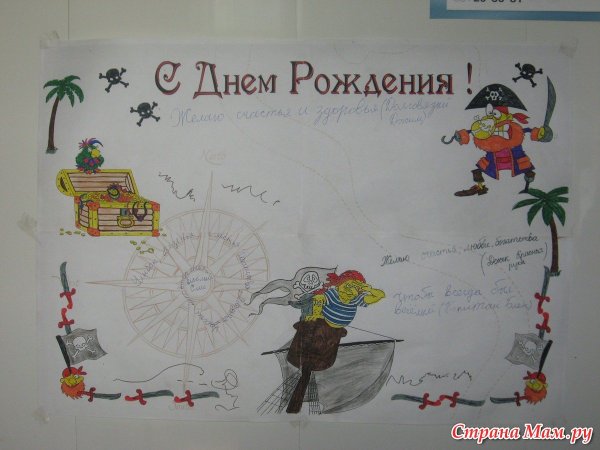 Пиратская вечеринка плакат