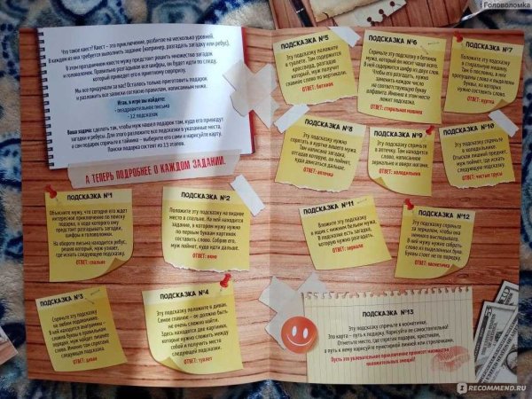 Квест по запискам на день рождения