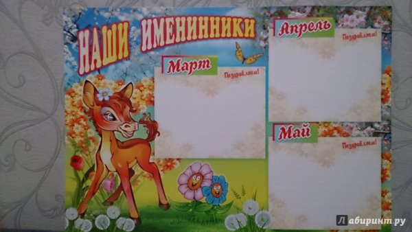 Стенд именинника в детском саду