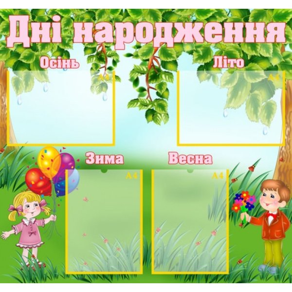 Стенд именинники