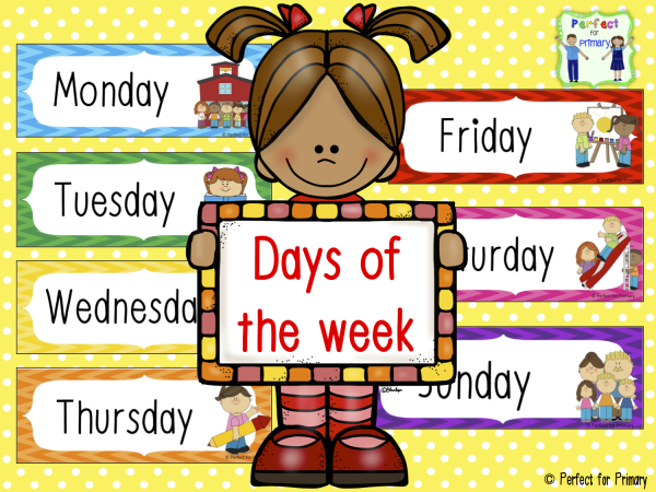 Карточки Days of the week
