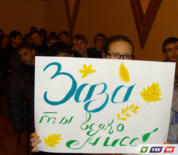 Плакат в поддержку класса