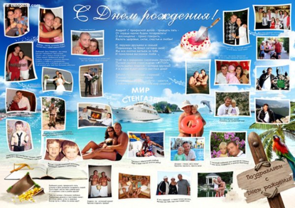 Плакат с фотографиями