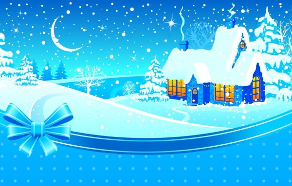 Новогодние пейзажи для баннера