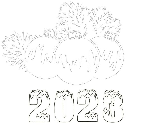 Трафареты на новый год 2023 для вырезания на окно