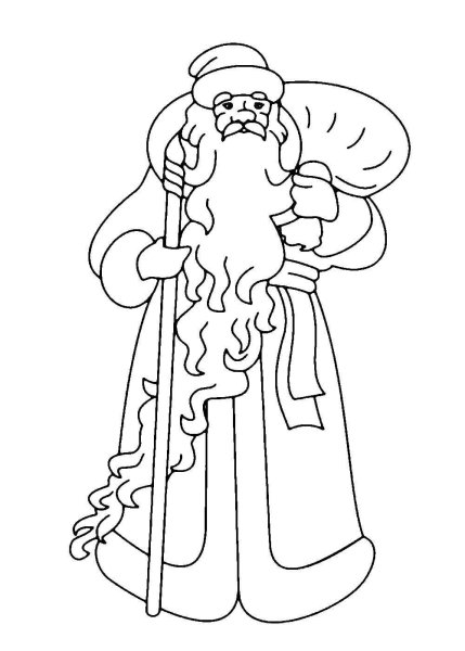 Новогодние раскраски дед Мороз