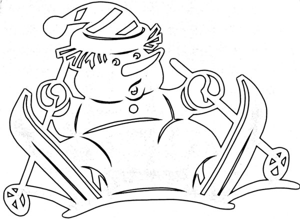 Трафареты на окна новогодние