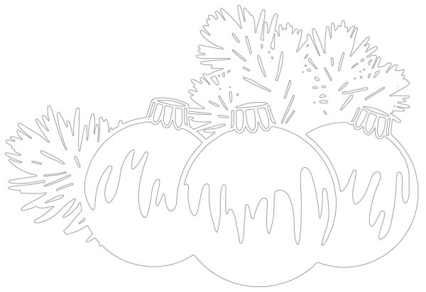 Вытынанки новогодние веточки