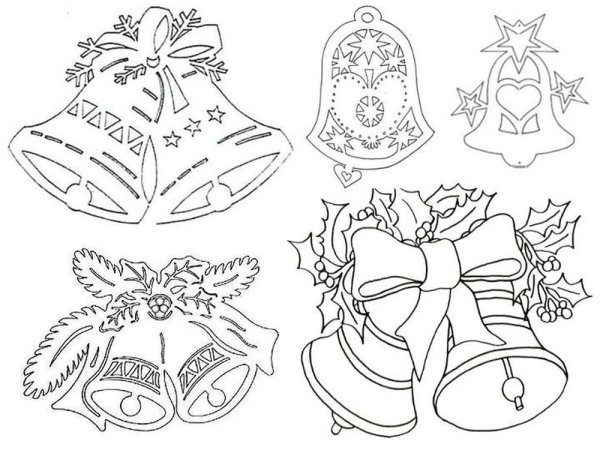 Трафареты колокол на окна