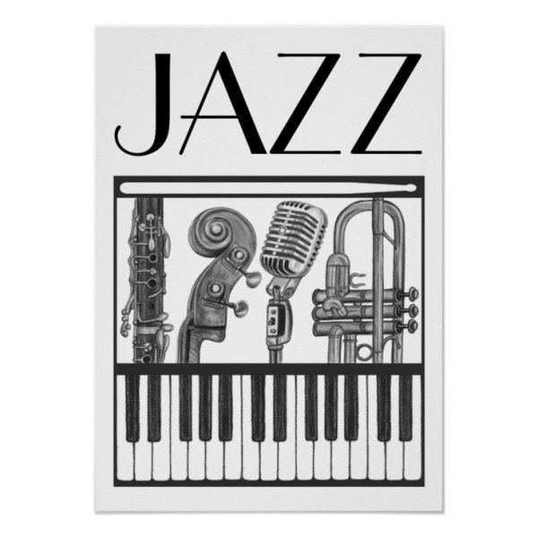 Плакат джаз