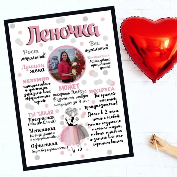 Плакат на др лучшей подруге